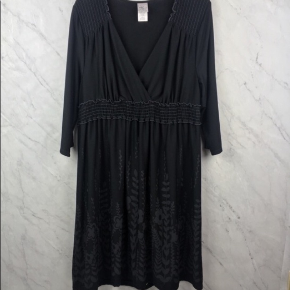 Casual Black midi dress